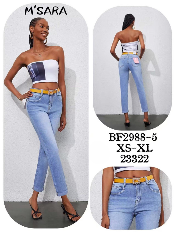 Spodnie damskie jeans Roz XS-XL, 1 Kolor .Paczka 12 szt